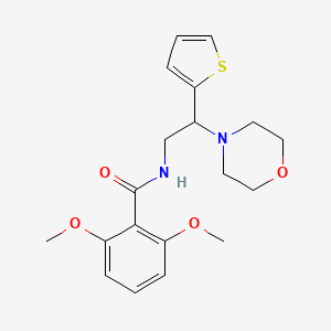 2,6-dimethoxy-N-(2-morpholino-2-(thiophen-2-yl)ethyl)benzamide