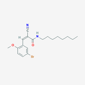 molecular formula C19H25BrN2O2 B2592964 (Z)-3-(5-Bromo-2-methoxyphenyl)-2-cyano-N-octylprop-2-enamide CAS No. 477973-33-4