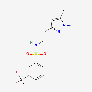 N-(2-(1,5-dimethyl-1H-pyrazol-3-yl)ethyl)-3-(trifluoromethyl)benzenesulfonamide