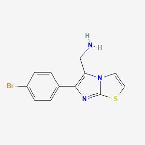 (6-(4-Bromophenyl)imidazo[2,1-b]thiazol-5-yl)methanamine