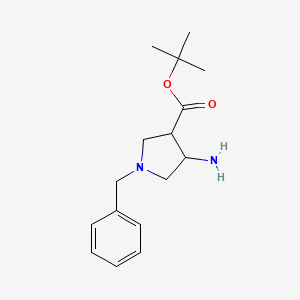 molecular formula C16H24N2O2 B2592978 Tert-butyl 4-amino-1-benzylpyrrolidine-3-carboxylate CAS No. 2287302-10-5