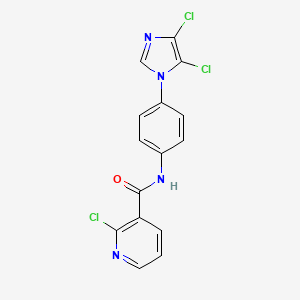 molecular formula C15H9Cl3N4O B2592980 2-chloro-N-[4-(4,5-dichloroimidazol-1-yl)phenyl]pyridine-3-carboxamide CAS No. 946386-85-2