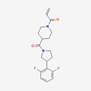 1-[4-[3-(2,6-Difluorophenyl)pyrrolidine-1-carbonyl]piperidin-1-yl]prop-2-en-1-one
