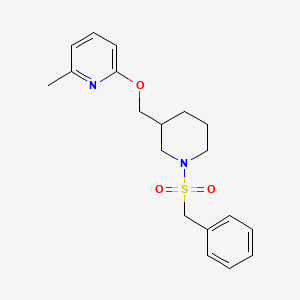 molecular formula C19H24N2O3S B2592988 2-[(1-Benzylsulfonylpiperidin-3-yl)methoxy]-6-methylpyridine CAS No. 2380041-06-3