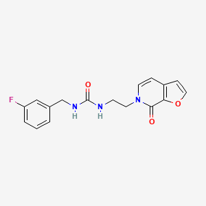 molecular formula C17H16FN3O3 B2592996 1-(3-fluorobenzyl)-3-(2-(7-oxofuro[2,3-c]pyridin-6(7H)-yl)ethyl)urea CAS No. 2034273-64-6