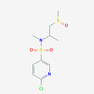 molecular formula C10H15ClN2O3S2 B2592998 6-chloro-N-(1-methanesulfinylpropan-2-yl)-N-methylpyridine-3-sulfonamide CAS No. 1797223-51-8