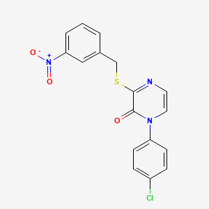 1-(4-chlorophenyl)-3-((3-nitrobenzyl)thio)pyrazin-2(1H)-one
