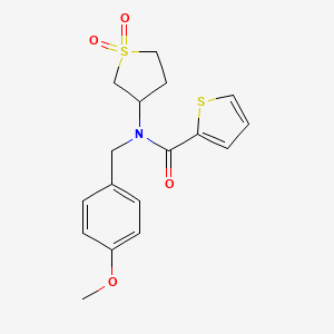 molecular formula C17H19NO4S2 B2593025 N-(1,1-dioxidotetrahydrothiophen-3-yl)-N-(4-methoxybenzyl)thiophene-2-carboxamide CAS No. 578732-61-3