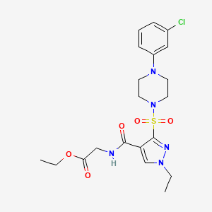 molecular formula C20H26ClN5O5S B2593026 6-[(4-{[(5-chloro-2-thienyl)sulfonyl]amino}phenyl)thio]-N-cyclobutylnicotinamide CAS No. 1251627-56-1
