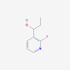 molecular formula C8H10FNO B2593027 3-吡啶甲醇，α-乙基-2-氟- CAS No. 1055306-54-1