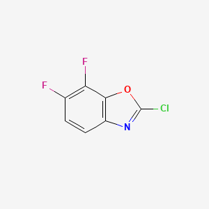 molecular formula C7H2ClF2NO B2593037 2-Chloro-6,7-difluorobenzoxazole CAS No. 195737-22-5