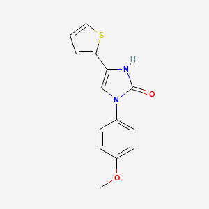 molecular formula C14H12N2O2S B2593051 1-(4-methoxyphenyl)-4-(thiophen-2-yl)-2,3-dihydro-1H-imidazol-2-one CAS No. 1286732-90-8