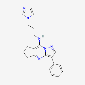 N-[3-(1H-imidazol-1-yl)propyl]-2-methyl-3-phenyl-6,7-dihydro-5H-cyclopenta[d]pyrazolo[1,5-a]pyrimidin-8-amine