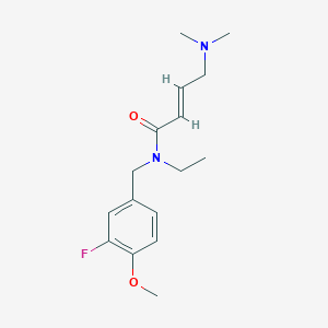 (E)-4-(Dimethylamino)-N-ethyl-N-[(3-fluoro-4-methoxyphenyl)methyl]but-2-enamide