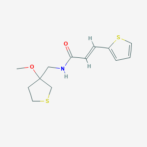 (E)-N-((3-methoxytetrahydrothiophen-3-yl)methyl)-3-(thiophen-2-yl)acrylamide