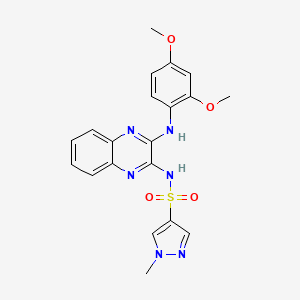 N-(3-((2,4-dimethoxyphenyl)amino)quinoxalin-2-yl)-1-methyl-1H-pyrazole-4-sulfonamide