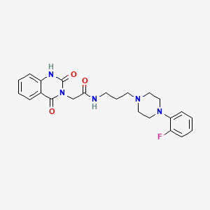 molecular formula C23H26FN5O3 B2593089 2-(2,4-dioxo-1H-quinazolin-3-yl)-N-[3-[4-(2-fluorophenyl)piperazin-1-yl]propyl]acetamide CAS No. 896381-94-5