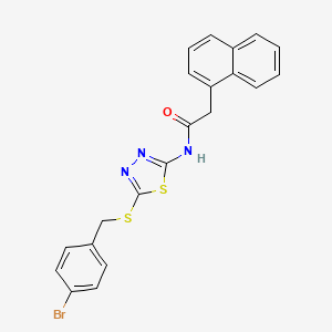 N-[5-[(4-bromophenyl)methylsulfanyl]-1,3,4-thiadiazol-2-yl]-2-naphthalen-1-ylacetamide