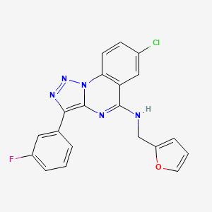 7-chloro-3-(3-fluorophenyl)-N-(2-furylmethyl)[1,2,3]triazolo[1,5-a]quinazolin-5-amine