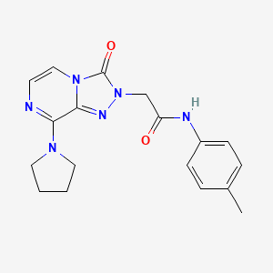 molecular formula C18H20N6O2 B2593107 N-(4-methylphenyl)-2-[3-oxo-8-(pyrrolidin-1-yl)[1,2,4]triazolo[4,3-a]pyrazin-2(3H)-yl]acetamide CAS No. 1251695-03-0