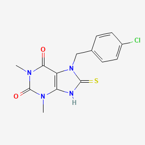7-(4-Chloro-benzyl)-8-mercapto-1,3-dimethyl-3,7-dihydro-purine-2,6-dione