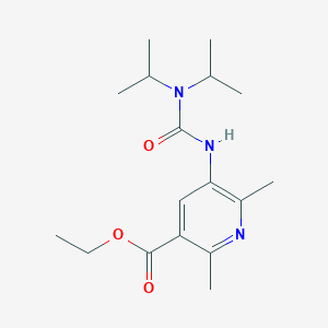 molecular formula C17H27N3O3 B2593125 5-(3,3-二异丙基脲基)-2,6-二甲基烟酸乙酯 CAS No. 622788-59-4