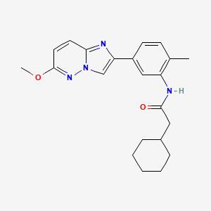 2-cyclohexyl-N-(5-(6-methoxyimidazo[1,2-b]pyridazin-2-yl)-2-methylphenyl)acetamide