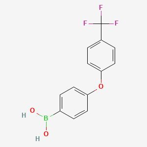 molecular formula C13H10BF3O3 B2593139 {4-[4-(三氟甲基)苯氧基]苯基}硼酸 CAS No. 1415824-94-0