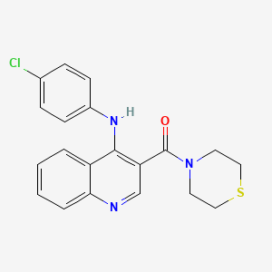 (4-((4-Chlorophenyl)amino)quinolin-3-yl)(thiomorpholino)methanone