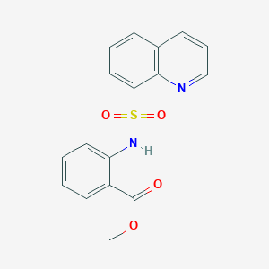 molecular formula C17H14N2O4S B2593152 Methyl 2-(quinoline-8-sulfonamido)benzoate CAS No. 352304-43-9