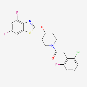 2-(2-Chloro-6-fluorophenyl)-1-(4-((4,6-difluorobenzo[d]thiazol-2-yl)oxy)piperidin-1-yl)ethanone