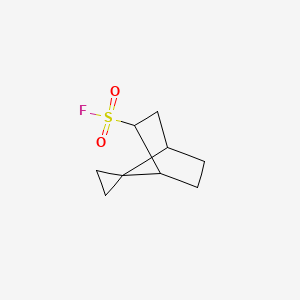 molecular formula C9H13FO2S B2593163 Spiro[bicyclo[2.2.1]heptane-7,1'-cyclopropane]-2-sulfonyl fluoride CAS No. 2418658-67-8