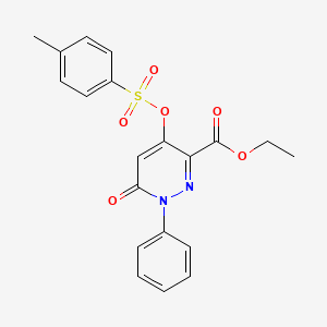 Ethyl 4-(4-methylphenyl)sulfonyloxy-6-oxo-1-phenylpyridazine-3-carboxylate