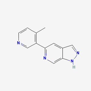 molecular formula C12H10N4 B2593184 5-(4-Methylpyridin-3-yl)-1H-pyrazolo[3,4-c]pyridine CAS No. 2007916-18-7