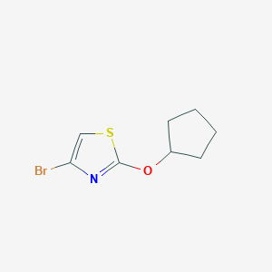 4-Bromo-2-cyclopentyloxy-1,3-thiazole