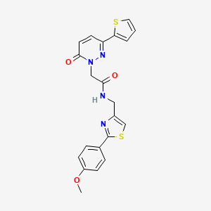 B2593199 N-((2-(4-methoxyphenyl)thiazol-4-yl)methyl)-2-(6-oxo-3-(thiophen-2-yl)pyridazin-1(6H)-yl)acetamide CAS No. 1251655-45-4