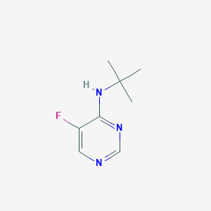 molecular formula C8H12FN3 B2593200 N-(叔丁基)-5-氟嘧啶-4-胺 CAS No. 2309734-41-4