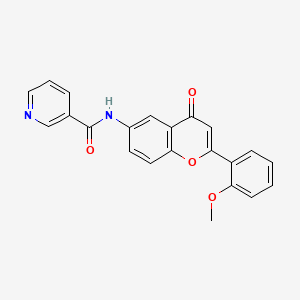 molecular formula C22H16N2O4 B2593202 N-(2-(2-methoxyphenyl)-4-oxo-4H-chromen-6-yl)nicotinamide CAS No. 923131-96-8