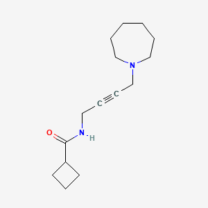molecular formula C15H24N2O B2593203 N-[4-(azepan-1-yl)but-2-yn-1-yl]cyclobutanecarboxamide CAS No. 1396685-52-1