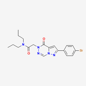 2-(2-(4-bromophenyl)-4-oxopyrazolo[1,5-d][1,2,4]triazin-5(4H)-yl)-N,N-dipropylacetamide