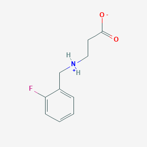 molecular formula C10H12FNO2 B259321 3-[(2-Fluorophenyl)methylazaniumyl]propanoate 