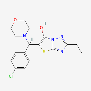 molecular formula C17H19ClN4O2S B2593213 5-((4-Clorofenil)(morfolino)metil)-2-etiltiazolo[3,2-b][1,2,4]triazol-6-ol CAS No. 898346-13-9