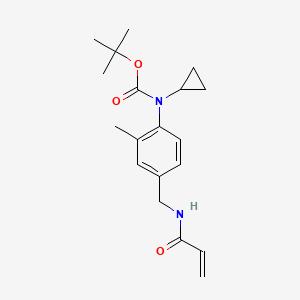 molecular formula C19H26N2O3 B2593222 tert-butyl N-cyclopropyl-N-{2-methyl-4-[(prop-2-enamido)methyl]phenyl}carbamate CAS No. 2094561-89-2