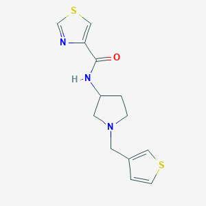 molecular formula C13H15N3OS2 B2593228 N-(1-(thiophen-3-ylmethyl)pyrrolidin-3-yl)thiazole-4-carboxamide CAS No. 2309311-08-6