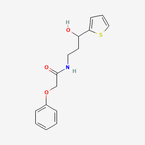 molecular formula C15H17NO3S B2593229 N-(3-hydroxy-3-(thiophen-2-yl)propyl)-2-phenoxyacetamide CAS No. 1421516-80-4