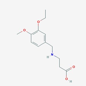 molecular formula C13H19NO4 B259323 N-(3-ethoxy-4-methoxybenzyl)-beta-alanine 