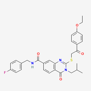 2-{[2-(4-ethoxyphenyl)-2-oxoethyl]thio}-N-(4-fluorobenzyl)-3-isobutyl-4-oxo-3,4-dihydroquinazoline-7-carboxamide