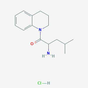 molecular formula C15H23ClN2O B2593235 2-Amino-1-(3,4-dihydro-2H-quinolin-1-yl)-4-methylpentan-1-one;hydrochloride CAS No. 1427378-69-5