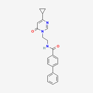 N-(2-(4-cyclopropyl-6-oxopyrimidin-1(6H)-yl)ethyl)-[1,1'-biphenyl]-4-carboxamide