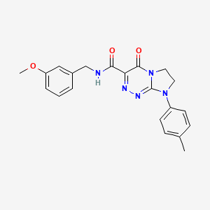 molecular formula C21H21N5O3 B2593261 N-(3-甲氧基苄基)-4-氧代-8-(对甲苯基)-4,6,7,8-四氢咪唑并[2,1-c][1,2,4]三嗪-3-甲酰胺 CAS No. 946229-93-2
